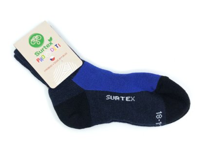 Detské merino ponožky Surtex modré