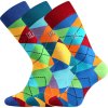 3PACK Ponožky Lonka Dikarus - káro/mix A (Veľkosť 39-42 (26-28))