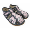 Detské barefoot papuče Baby bare Pink cat