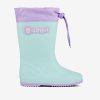 detské zateplené gumáky Coqui rainy mint lila