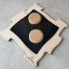 Drevené puzzle Funny Touch Korkové kolieska, Čierna
