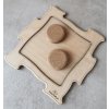 Drevené puzzle Funny Touch Korkové kolieska, Transparent