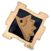 Drevené puzzle Funny Touch Masážny ježko, Čierna
