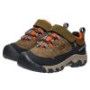 Keen TARGHEE IV LOW WP CHILDREN Dark olive Gold flame