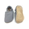 šedé kožené capáčky babice barefoot