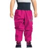 batoľacie softshellové nohavice s fleecom Unuo fuchsiová