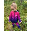 detská softshellova bunda wamu mozaika fialova