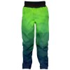 WAMU Detské softshellové nohavice, MOZAIKA, zelená