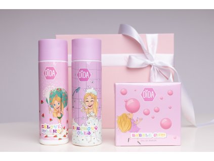Zábavná dárková sada pro malé princezny: Melounová sprcha, melounové tělové mléko a parfém Dida Bubble Gum!