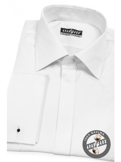 Pánská košile AVANTGARD LUX MK 517-01 Bílá (Barva Bílá, Velikost 49/50/182, Materiál 100% bavlna)