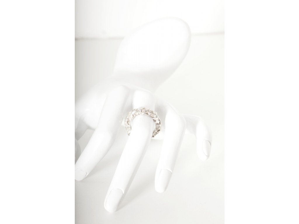 Unisex stříbrný měsíční prsten (Velikost prstenu 76 (24,3mm))