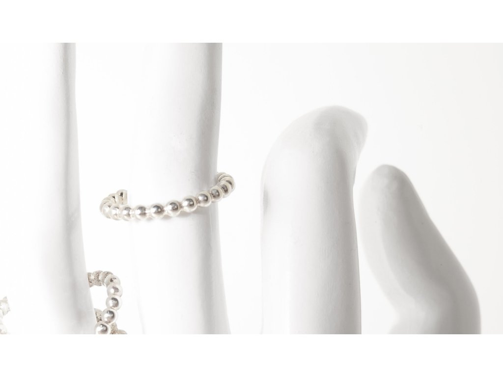 Unisex stříbrný prsten Bond kuličky (Velikost prstenu 76 (24,3mm))