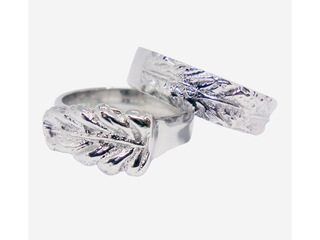 Zlaté snubní prsteny andělské z bílého zlata (Velikost prstenu 76 (24,3mm))