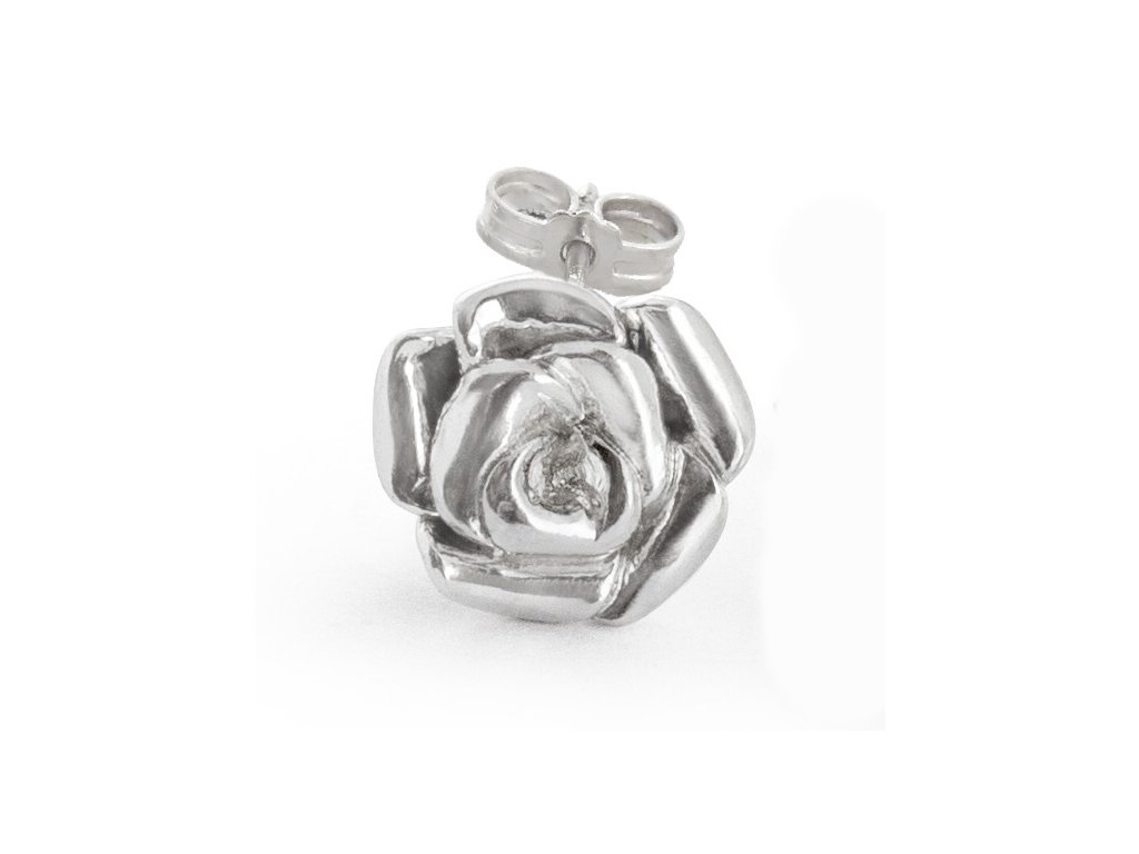 One smaller Rosa silver earring