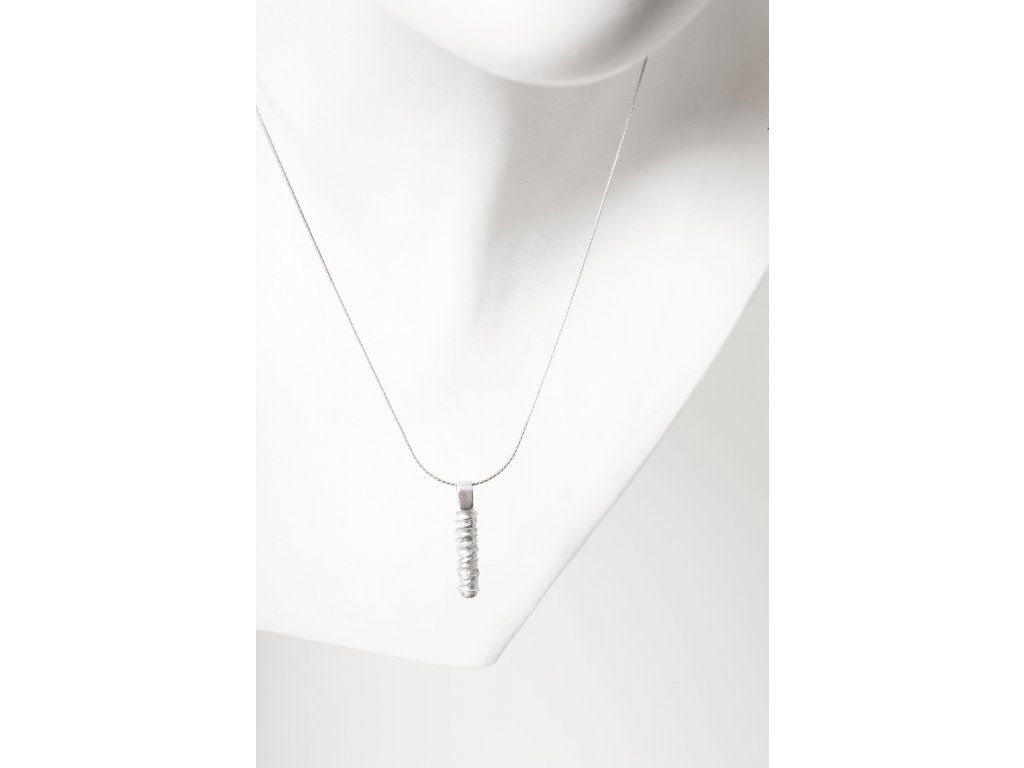 Dámský stříbrný minimalistický náhrdelník Line (Délka řetízku nad-70cm)