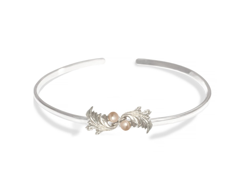Women's double bracelet Baroque with pearl