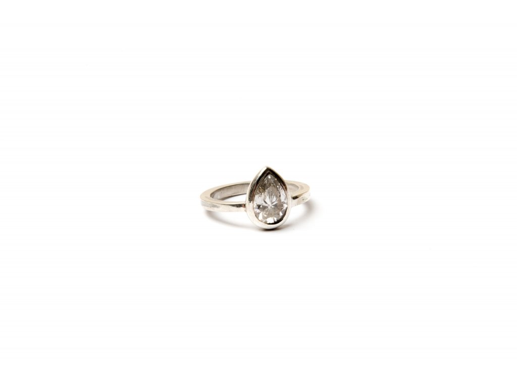 Women's Hope silver ring with zircon