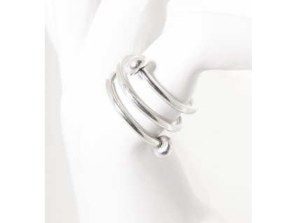 Women's silver ring Spiral