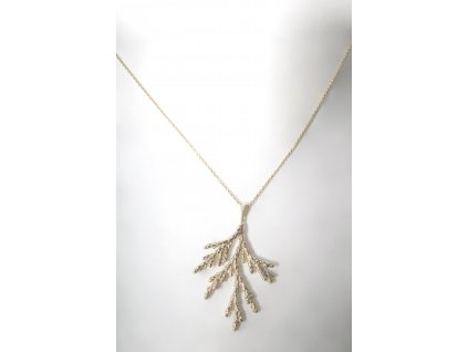 Women's gold necklace Thuja