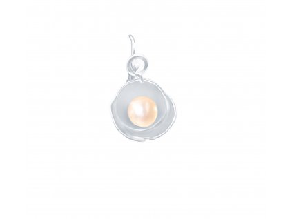 Bowpearls children's silver earrings with a pearl