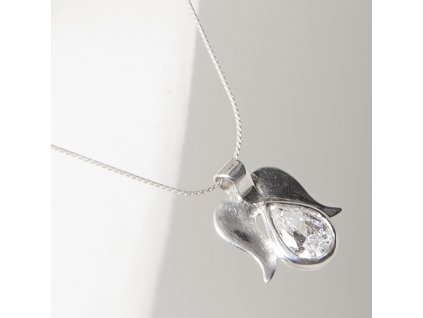 Necklace made of silver and zircon from the Hope collection