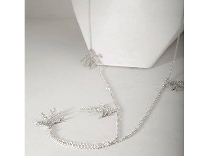 Silver women's necklace with Thujas