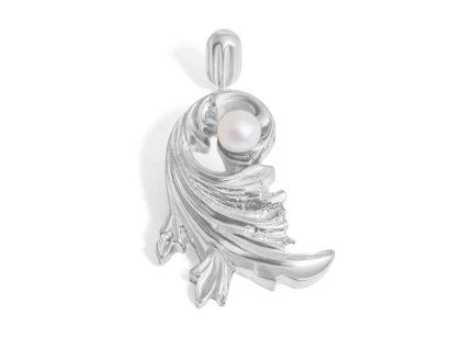 Silver women's navel piercing Baroque