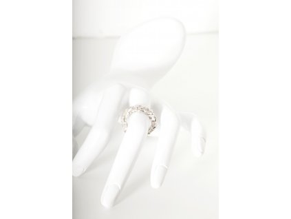 Silver moon ring