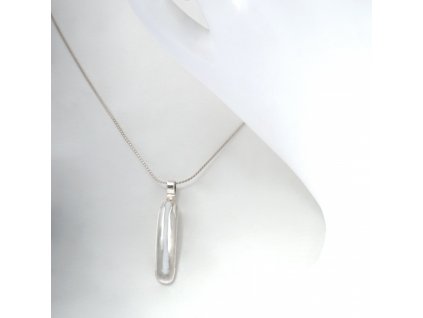 Unisex stříbrný náhrdelník Stripe s pruhem