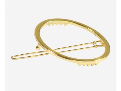 Golden women's hair clip made of 14k gold