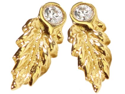 Gold diamond earrings