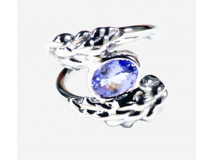 Gold women's engagement ring Provence with Tanzanite