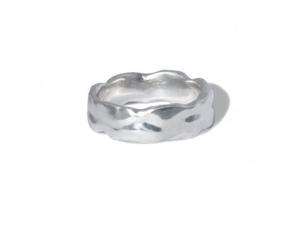 Unisex stříbrný prsten Aqua široký lesk