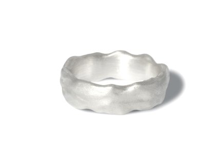 Uni silver ring Aqua wide matte