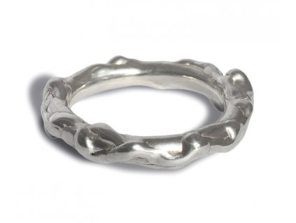Unisex stříbrný prsten Aqua úzký lesk