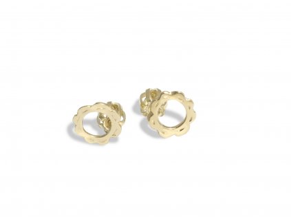 Small gold stud earrings from the Spirit collection
