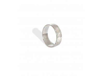 Silver hammered ring