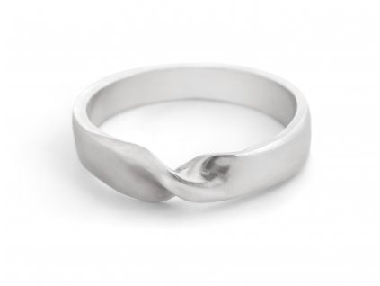 Stříbrný širší prsten Split