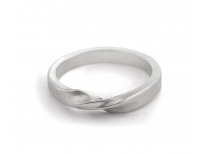 Stříbrný užší prsten Split