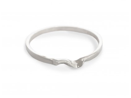 Silver minimalist ring Split