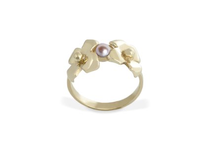 Gold minimalist Sentiment ring with diamond