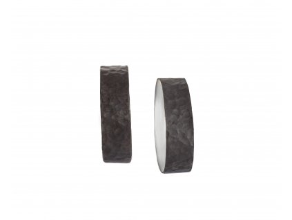 Patinated silver wedding rings