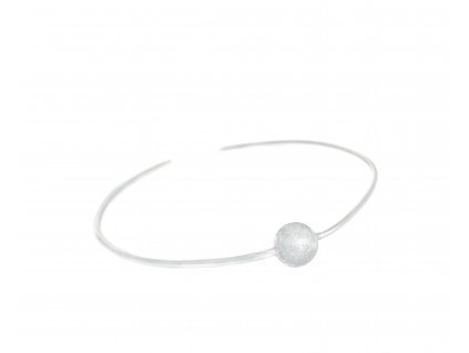 Women's silver minimalist bracelet Luna with a large ball