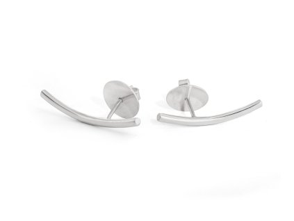 Women's silver minimalist earrings Mark