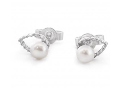 Minimalist silver drop earrings