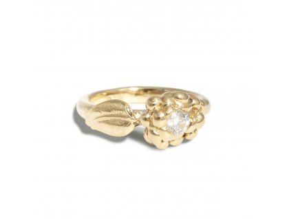 Gold wine diamond engagement ring