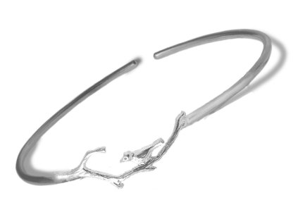 Women's silver Bird bracelet with a bird