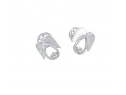 Women's silver mini earrings Hope