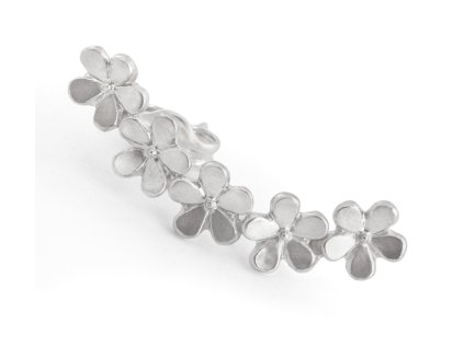 Floral earrings over the entire ear