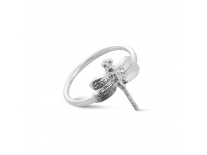 Women's silver ring with a mini dragonfly